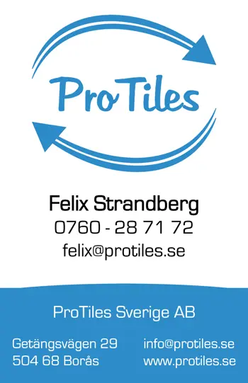 Felix Strandberg ProTiles Visitkort