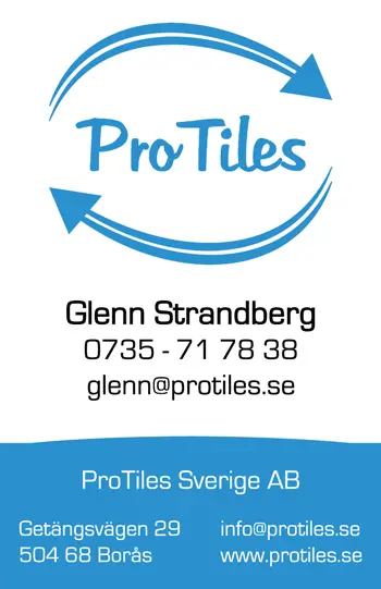 Glenn Strandberg ProTiles Visitkort